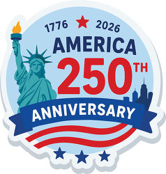 America 250th Anniversary Statue of Liberty Emblem