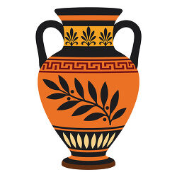 Ancient Greek Amphora Olive Branch