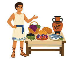 Ancient Greek Food Seller Table