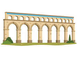 Ancient Roman Aqueduct Arches