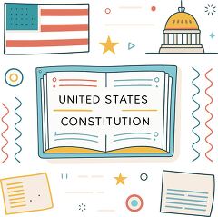 Art of the US Constitution and Flag