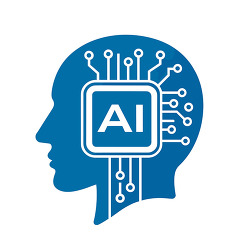 Artificial Intelligence Human Head Icon