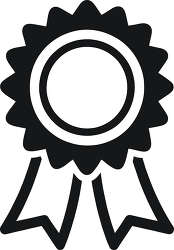 Award ribbon black outline