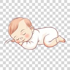 Baby Peacefully Sleeping in Cozy Position