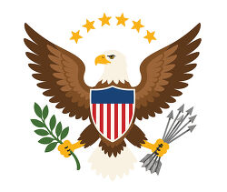 Bald Eagle Shield Olive Branch and Arrows