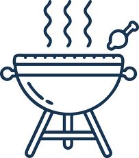 barbecue grill simple line icon