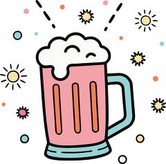 beer mug colorful playful icon clip art