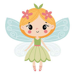 Blonde fairy with flower hair