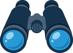 blue lens binoculars front view