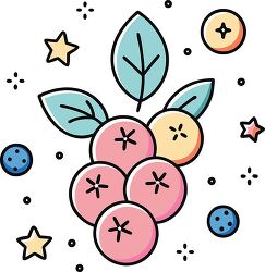 blueberry colorful playful icon clip art