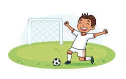 Boy Soccer Goal Celebration