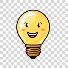 Bright and Cheerful Cartoon Lightbulb Character Design