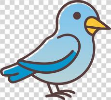 Bright Blue Bird Clipart Design for Fun Projects