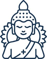 Buddha Simple Line Icon Design