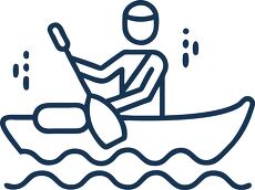 Canoeing Icon for Outdoors