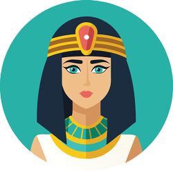 cartoon cleopatra vector avatar