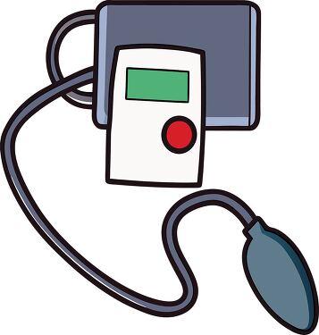 Cartoon of a Sphygmomanometer in Healthcare