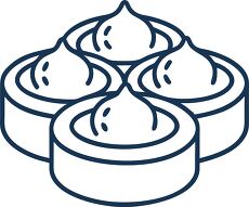 Charming Dim Sum Line Art