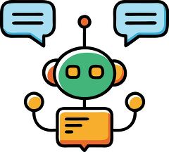 Chatbot icon in flat design