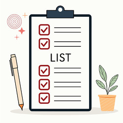 Checklist Clipboard With Completed Tasks