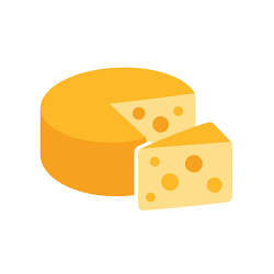 Cheese Wheel And Wedge