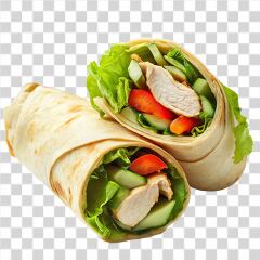 Chicken Wrap With Fresh Veggies