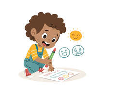 Child Drawing Emotion Faces