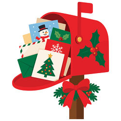 Christmas Mailbox Overflowing With Holiday Cards