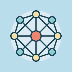 circular node network graphic