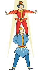 circus acrobatic performers balancing show