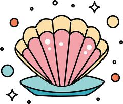 clam colorful playful icon clip art