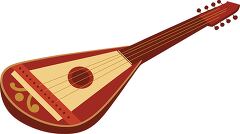 Close up of a Traditional Russian Balalaika Instrument