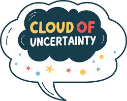 Cloud of Uncertainty Thought Bubble Lettering