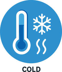 cold temperature symbol with snowflake