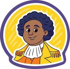 Colonial Leader Cartoon Sticker