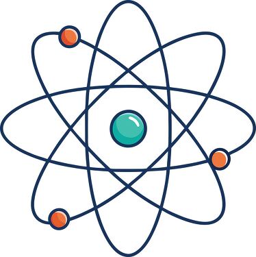 Colorful Atom Illustration Representing Science Concepts