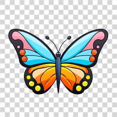 Colorful Butterfly Design With Vibrant Hues and Details