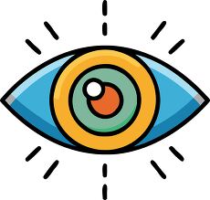 colorful eye icon with concentric circles