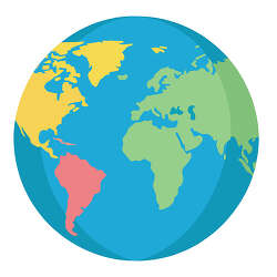 Colorful globe map