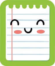 Colorful Kids Notepad With a Smiling Face Design