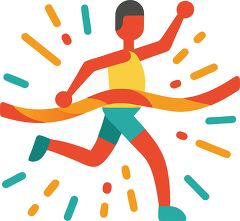 Colorful Minimalist Runner