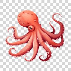 Colorful Octopus With Detailed Textures and Features