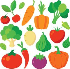 Colorful Vector Illustration of Assorted Vegetables