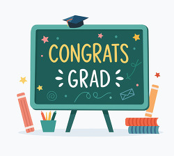 Congrats Grad Chalkboard Celebration