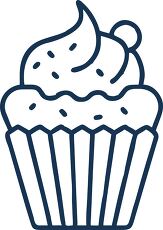 Cupcake Line Icon for Treats