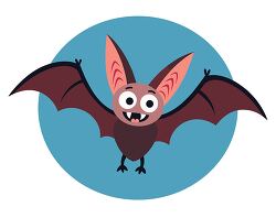 cute bat with big ears cartoon design