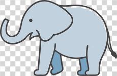 Cute Blue Elephant Clipart Ideal for Childrens Design