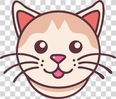 Cute Cartoon Cat Face Design for Kids and Fun Projects