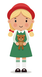 Cute Girl Holding Teddy Bear