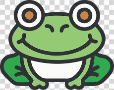 Cute Green Frog Clipart for Childrens Materials